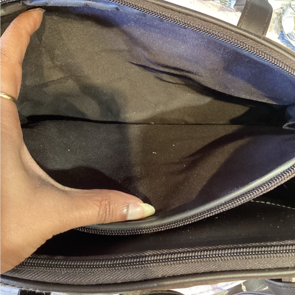 Vintage 80's leather Patchwork oversized frame Bag - Picture 8 of 9